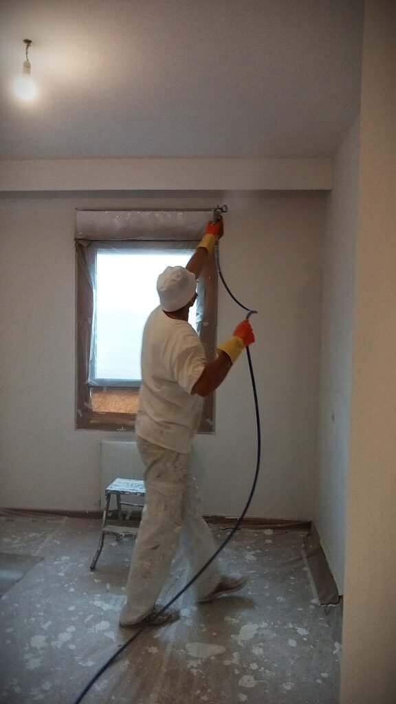 pintando piso madrid pintando un piso en Madrid con airless