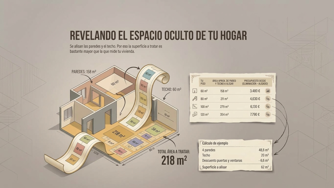 calcula tu presupuesto gratis de alisar gotelé y pintar