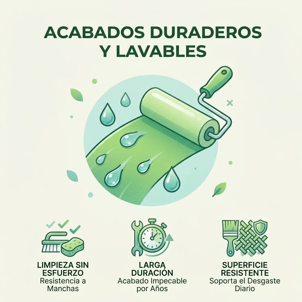 pinturas resistentes y lavables